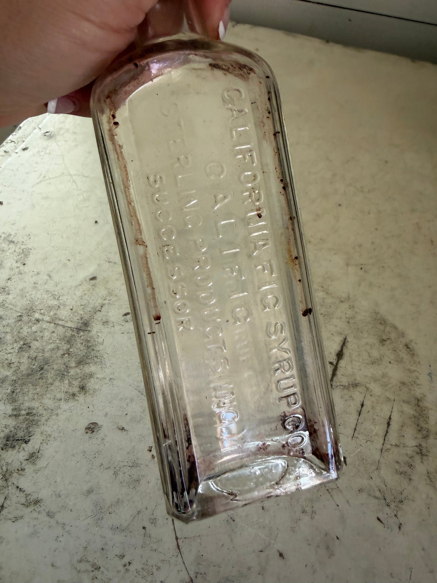 California FIG Syrup CO Califig Sterling Products INC Successor Bottle, Vintage Medicine Bottle, Antique Collector Bottle
