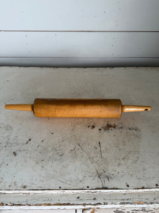 Vintage Wood Rolling Pin with Tapered Handles - Will Get Makeover