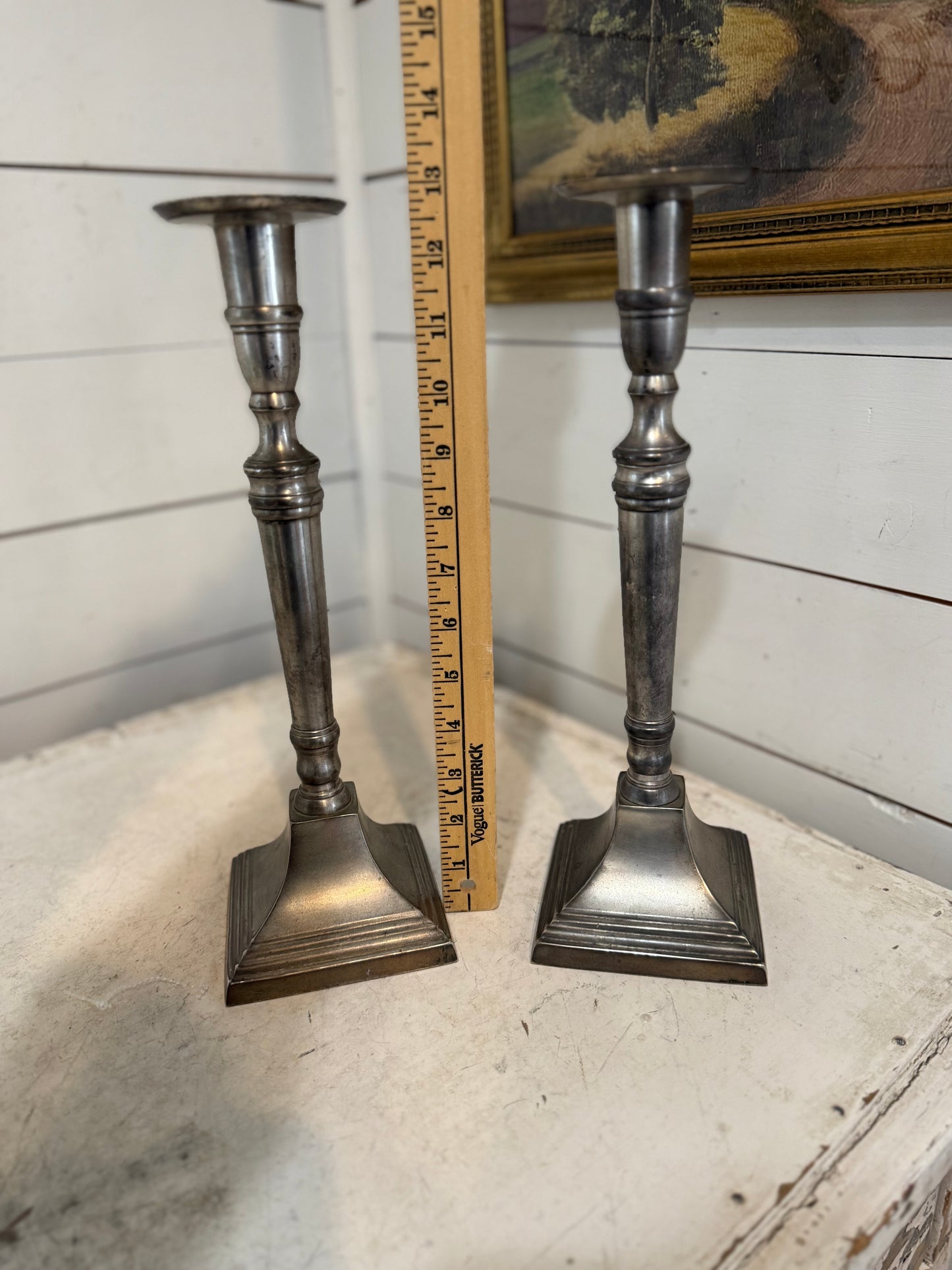 Antique Metal Candlesticks