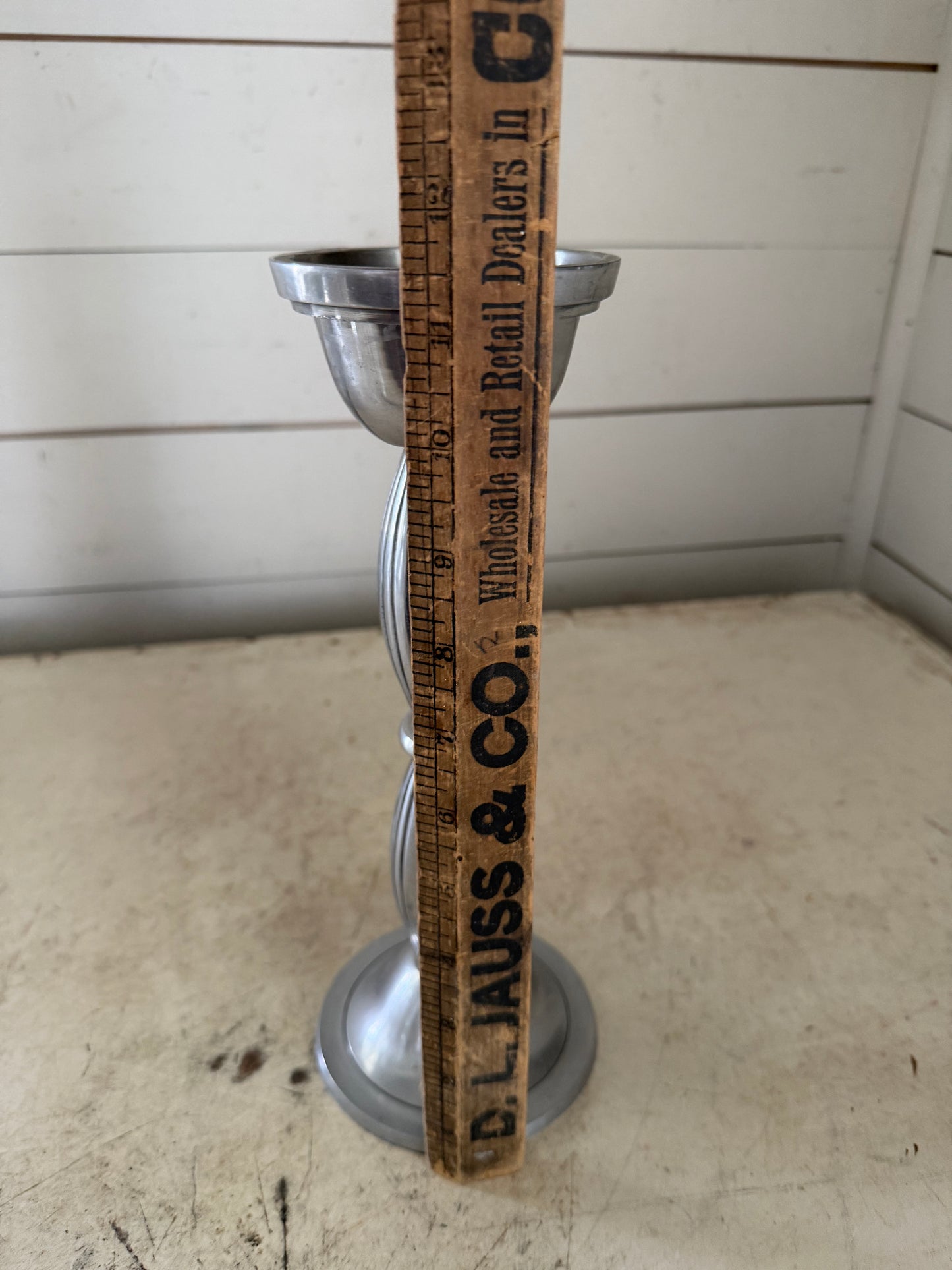 Fluted Metal candlestick