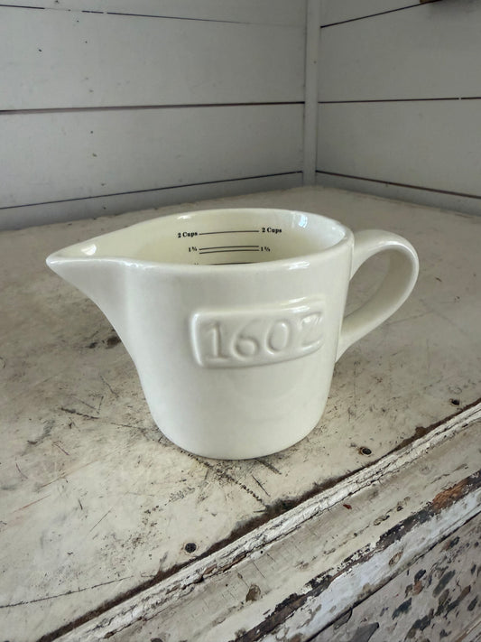 16oz 2 cup Measuring Bowl Kitchen Stoneware