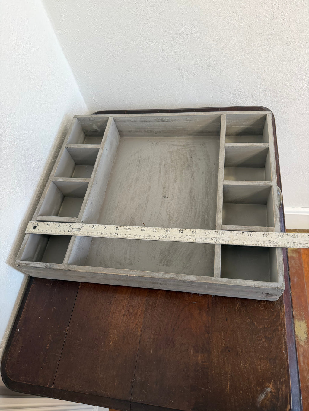 Large Divided Wood Tray Will Get Makeover