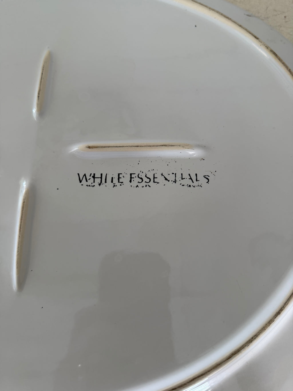 White Essentials oversized oval platter with handles