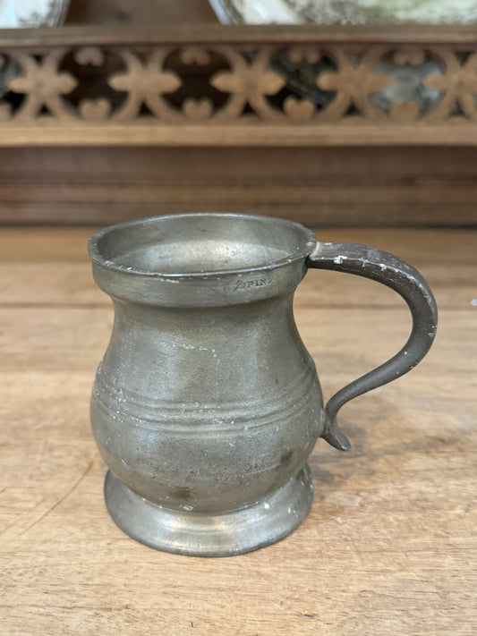 18th Century Pewter 1/2pint tankard