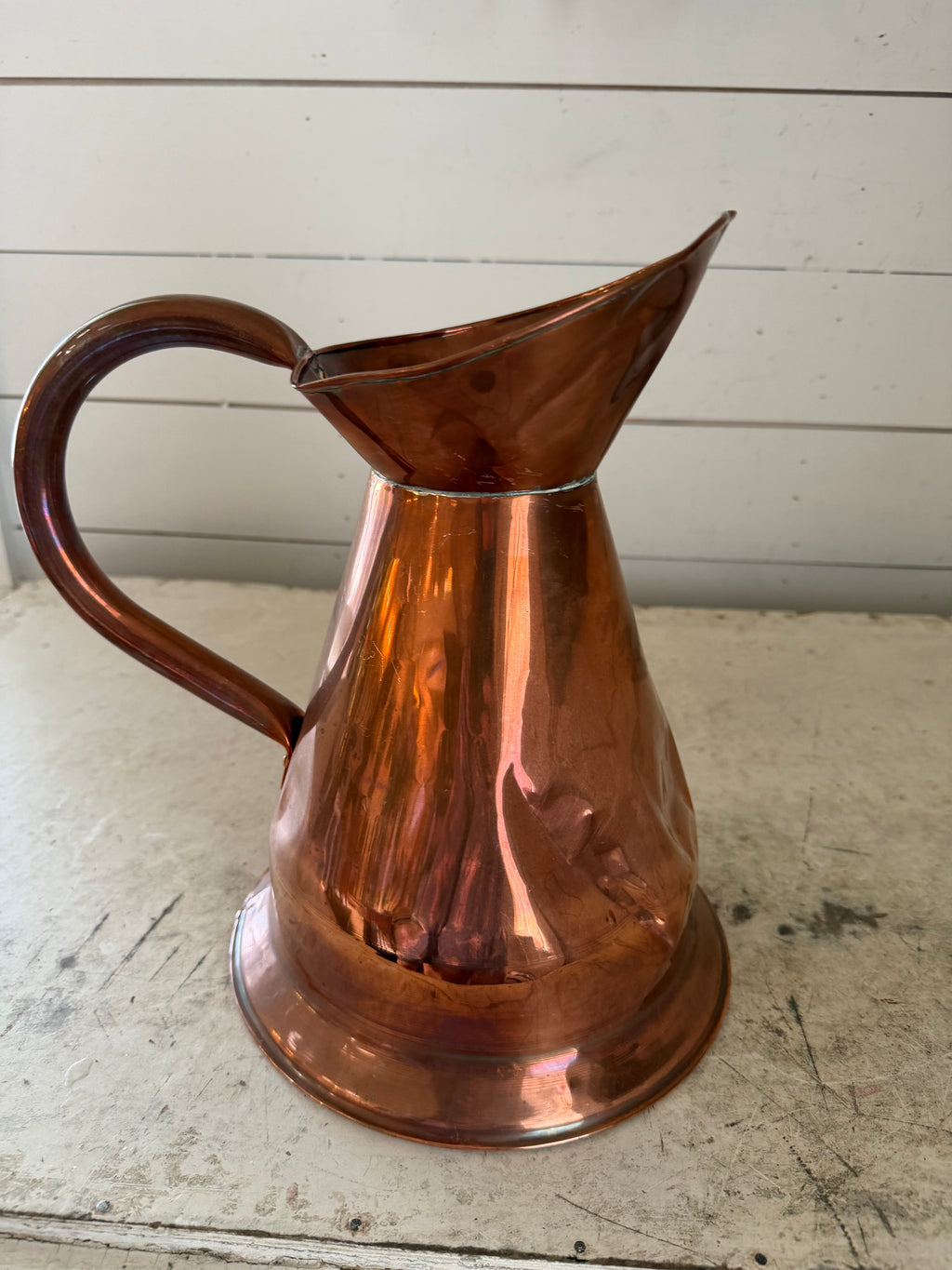 Gallon 19th Century English Copper Haystack Jug as is