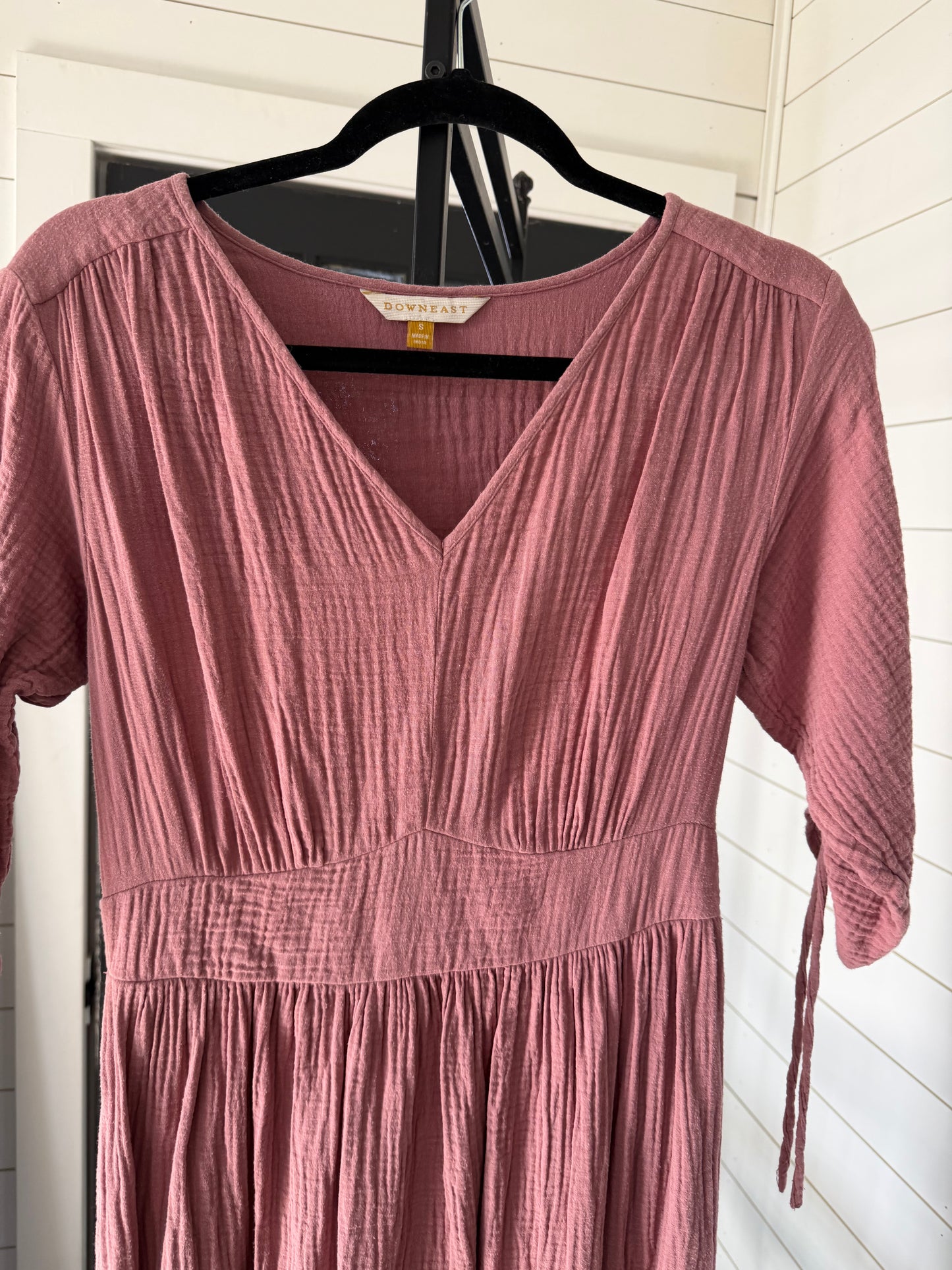 Pink Gausy Dress with Pockets Downeast Small