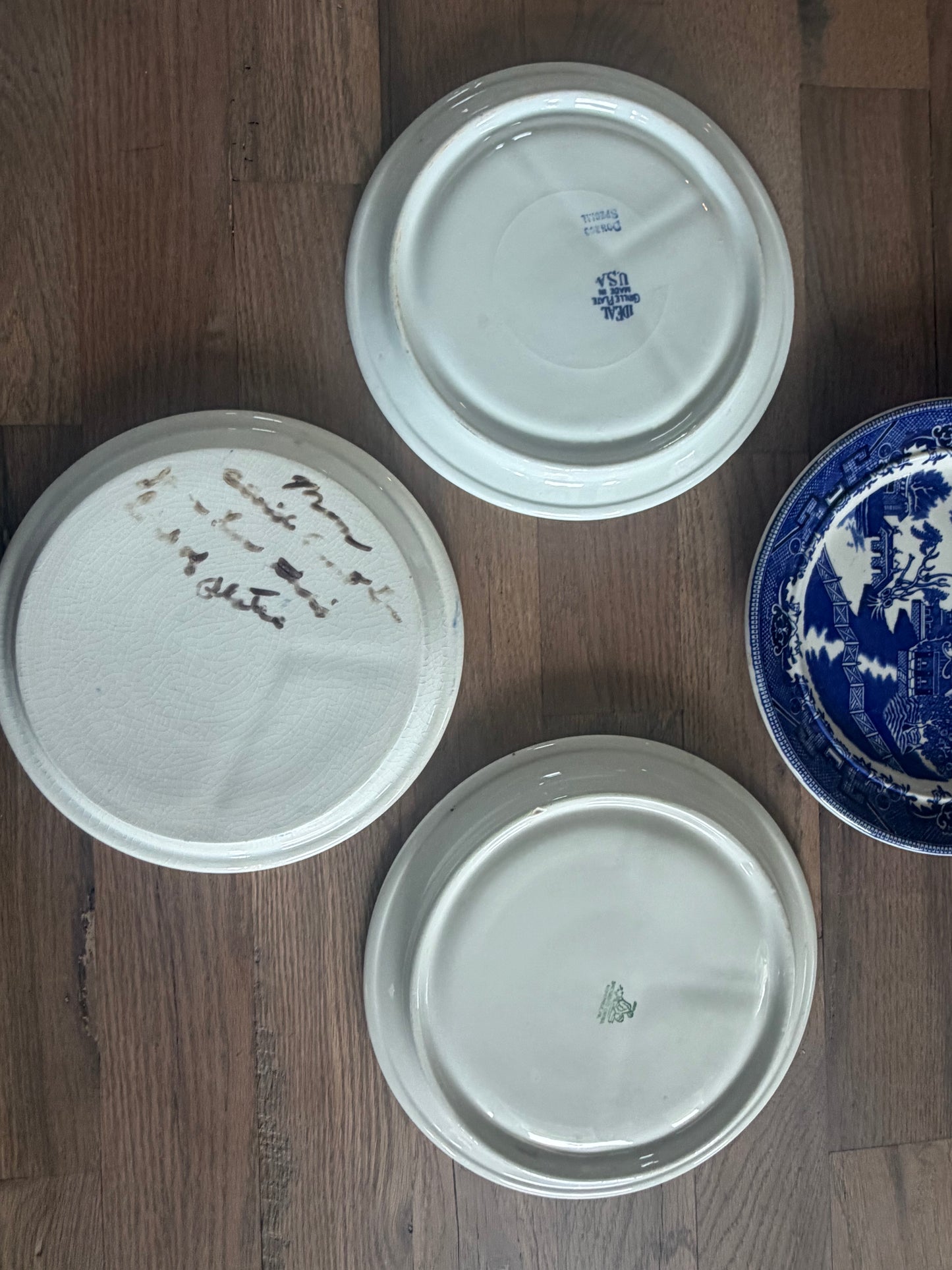 Vintage Blue Willow Ware Made in USA Divided Grill Plate - Sold Individually Picked at Random