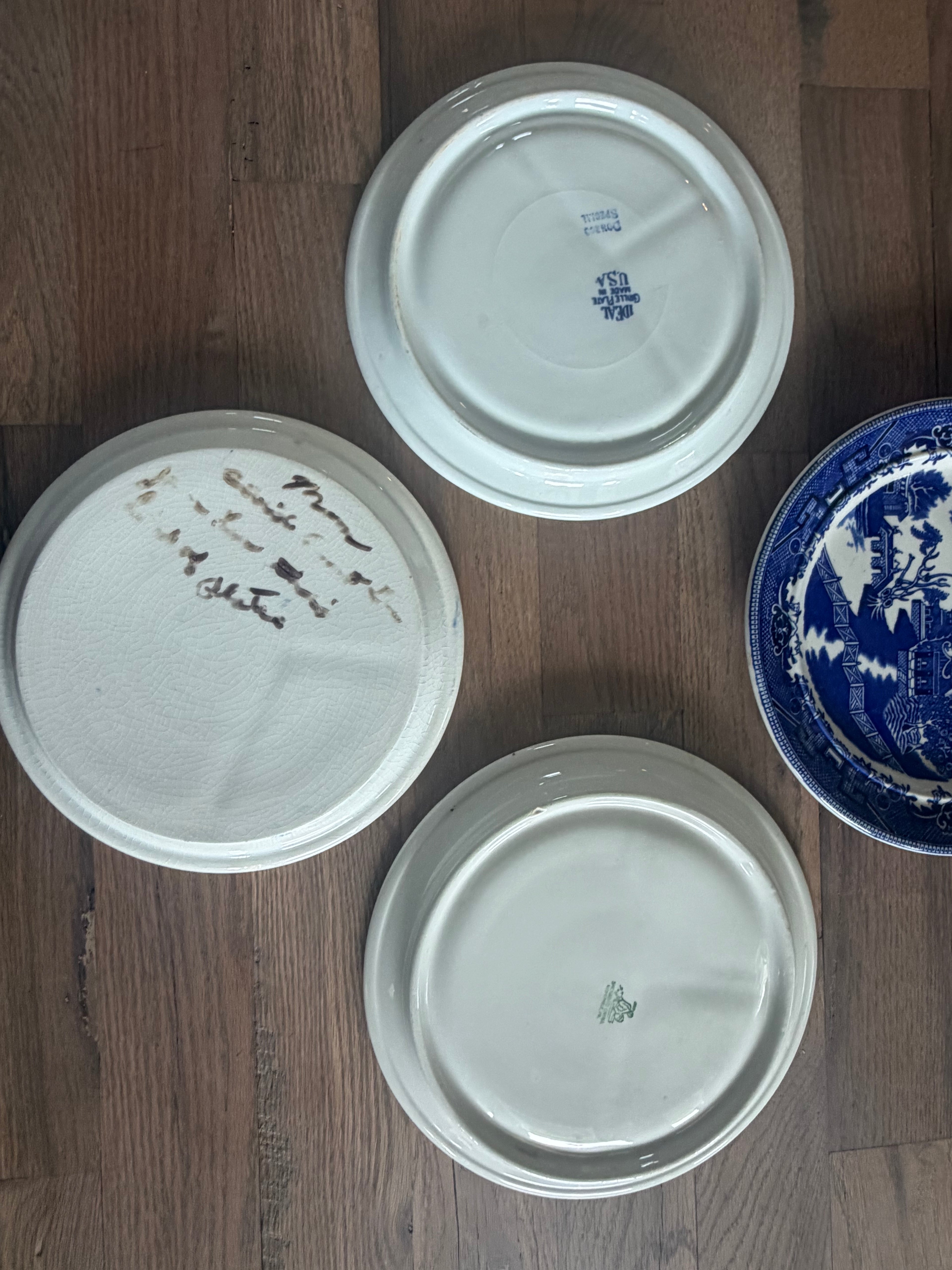 Vintage Blue Willow Ware Made in USA Divided Grill Plate - Sold Individually Picked at Random