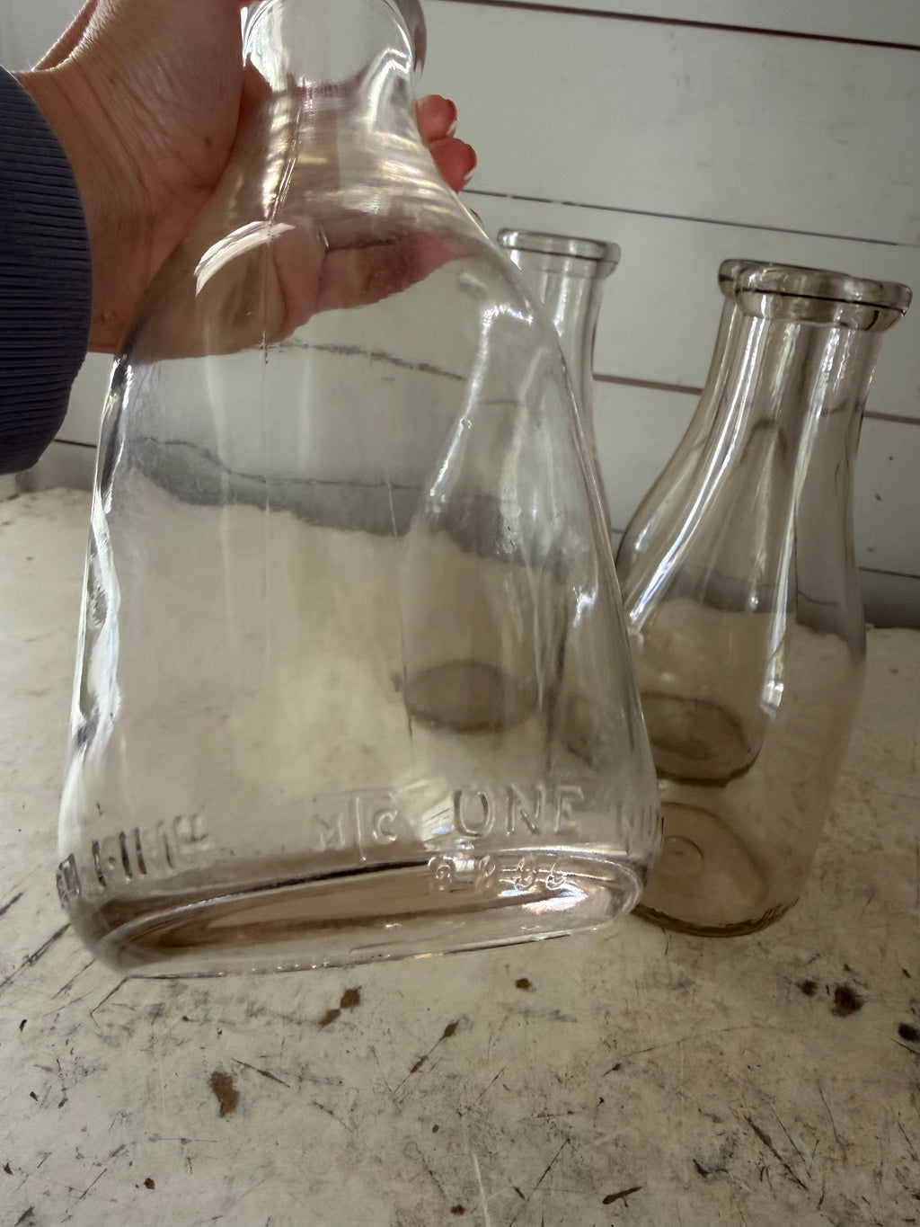 Vintage Quart dairy bottle sold individually