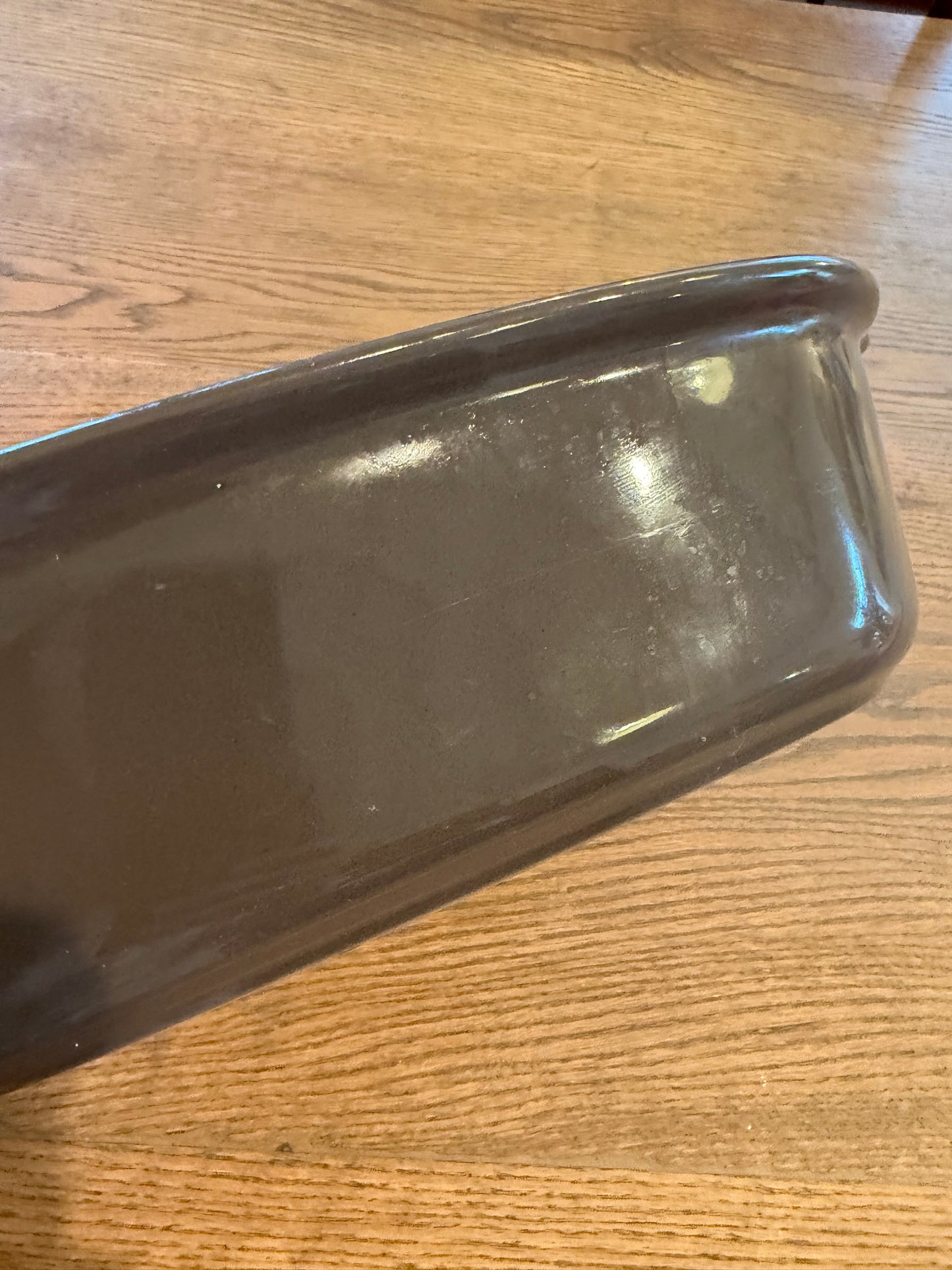 Pampered Chef Stoneware 3.1 Qt Gray Rectangular Baker