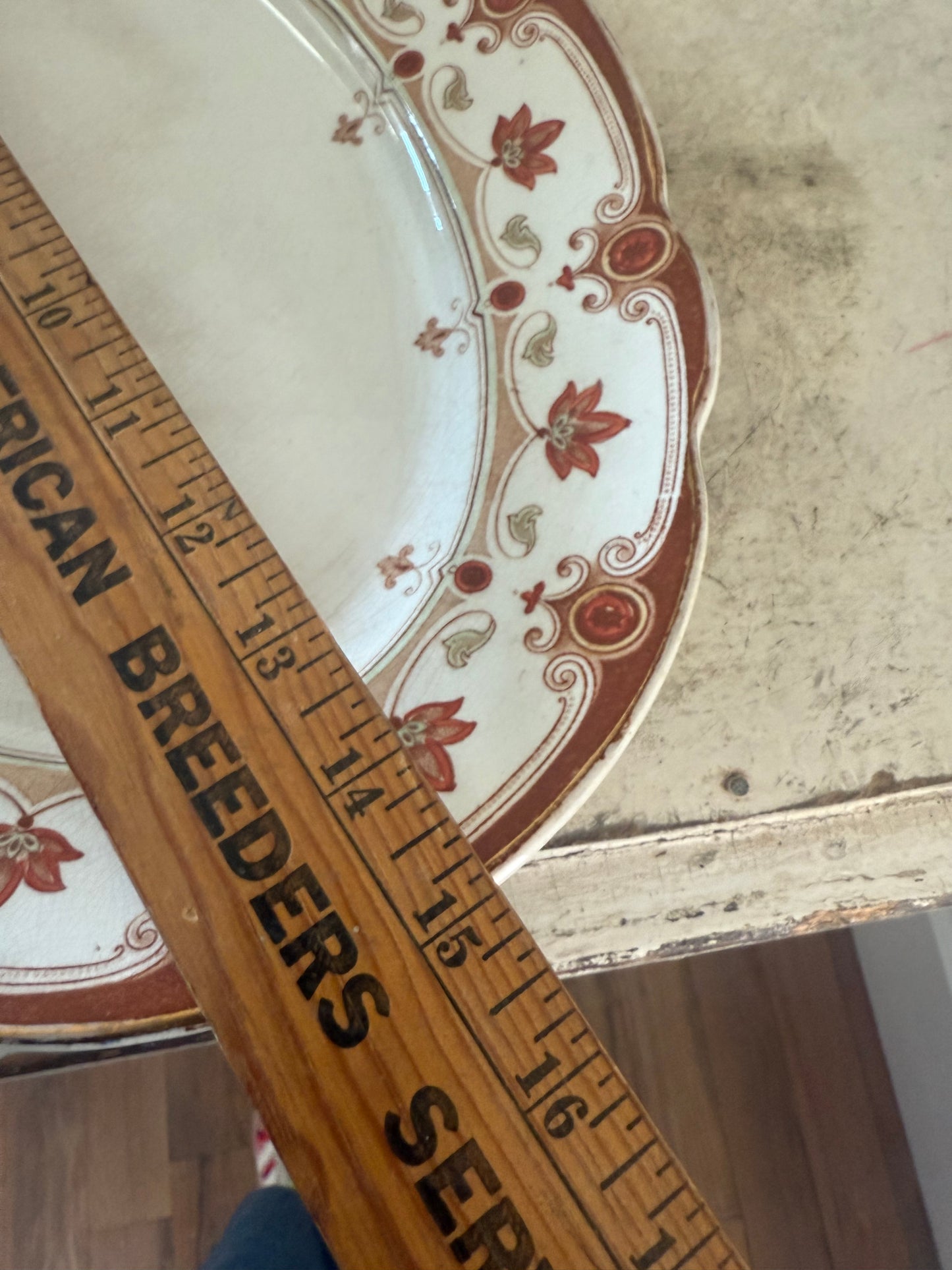 Antique F & Sons Burslem Dudley Pattern Oval Meat Platter | Victorian English Serving Plate | Made In England | Early 1900's