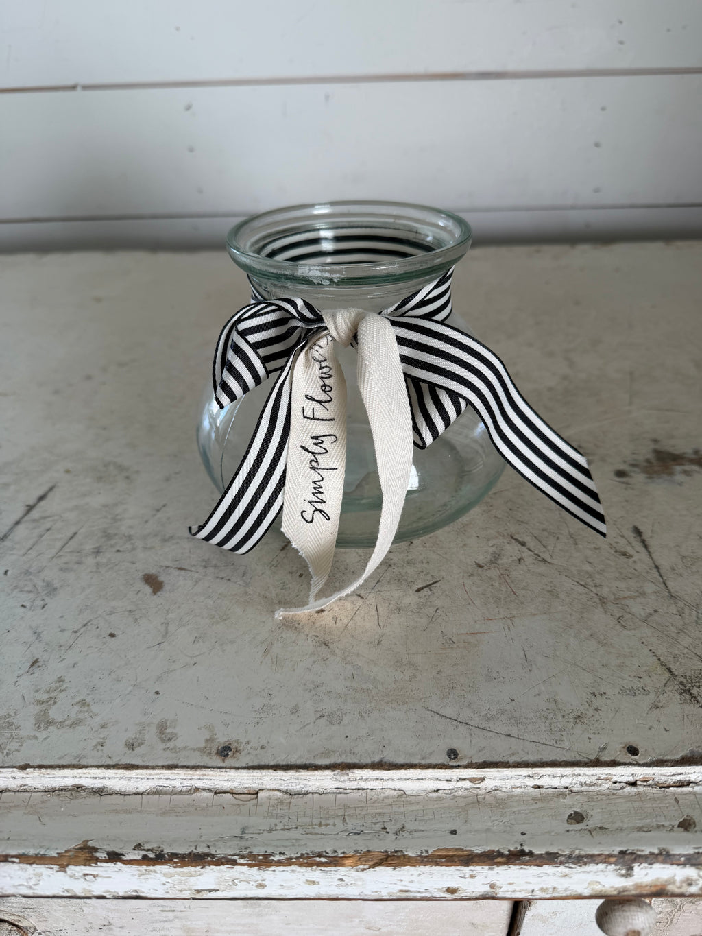 Round Bottom Glass Bud Vase