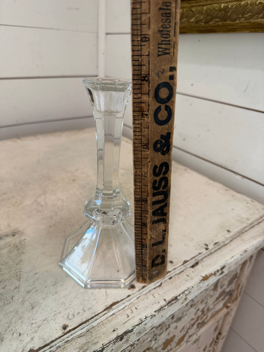 Glass candlestick