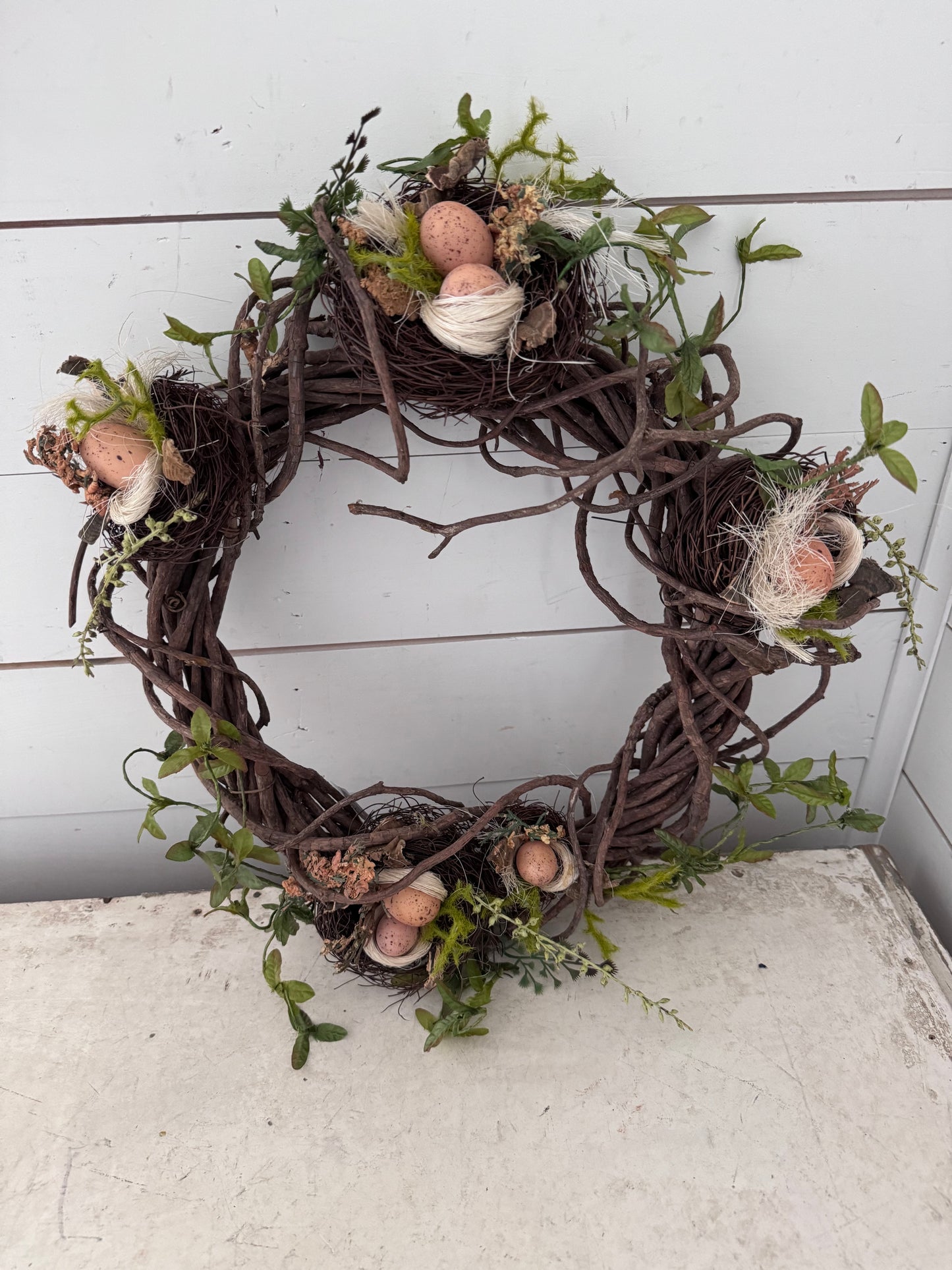 Bird nest wreath