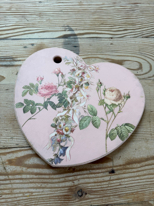 Floral Heart Cutting board - for decor 9.5”