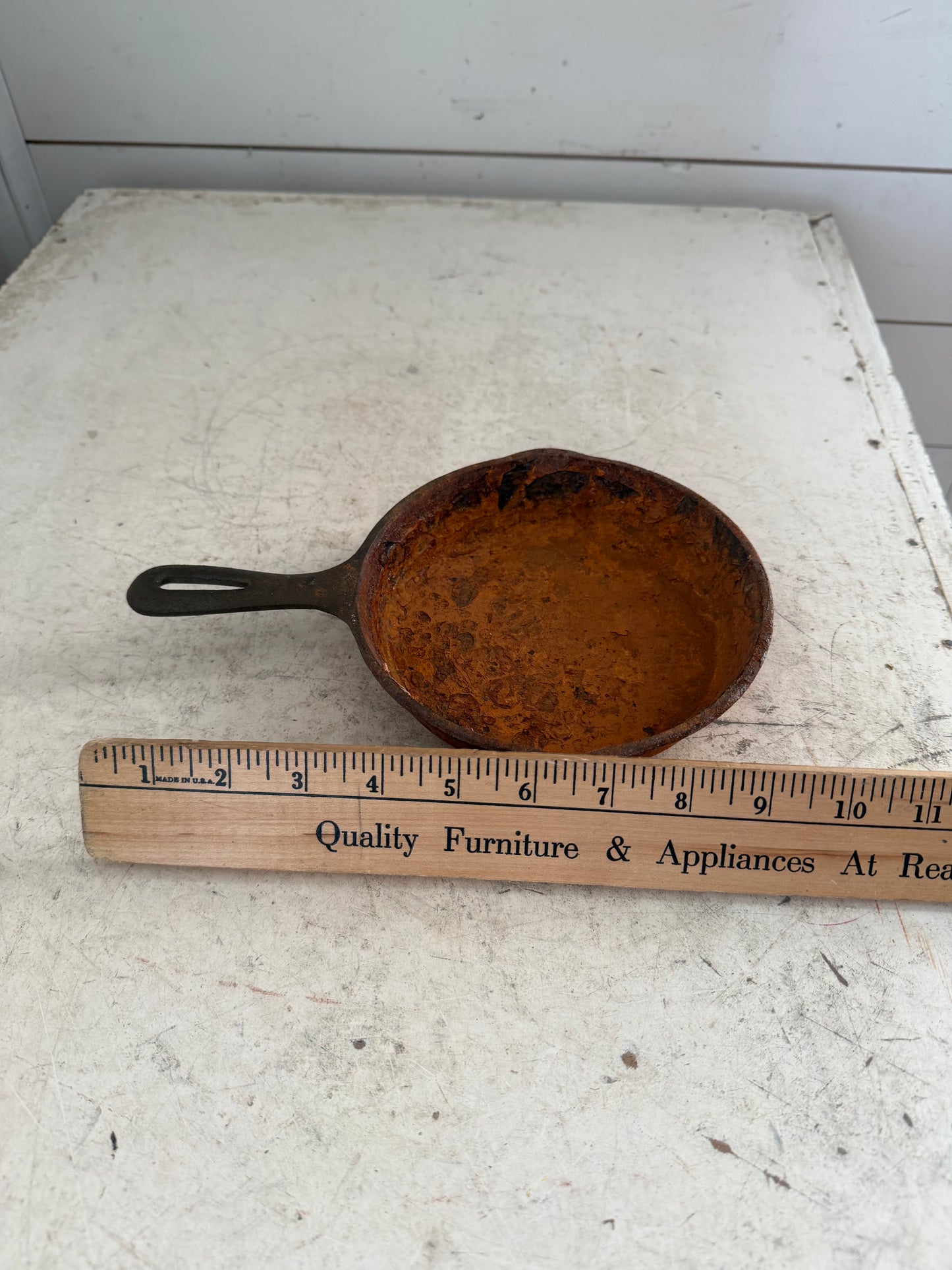 Vintage 6” cast iron Skillet -Will Get Cleaned and re-seasoned