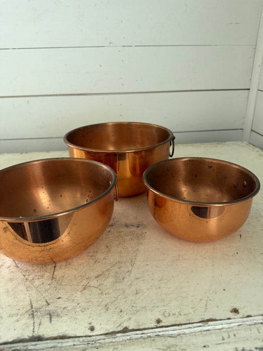 Copper Mixing Bowl Set (not sure if they are plated or solid)