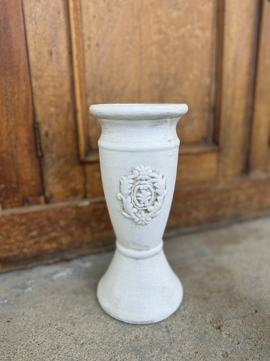 Hand Painted French Country Ceramic Candlestick