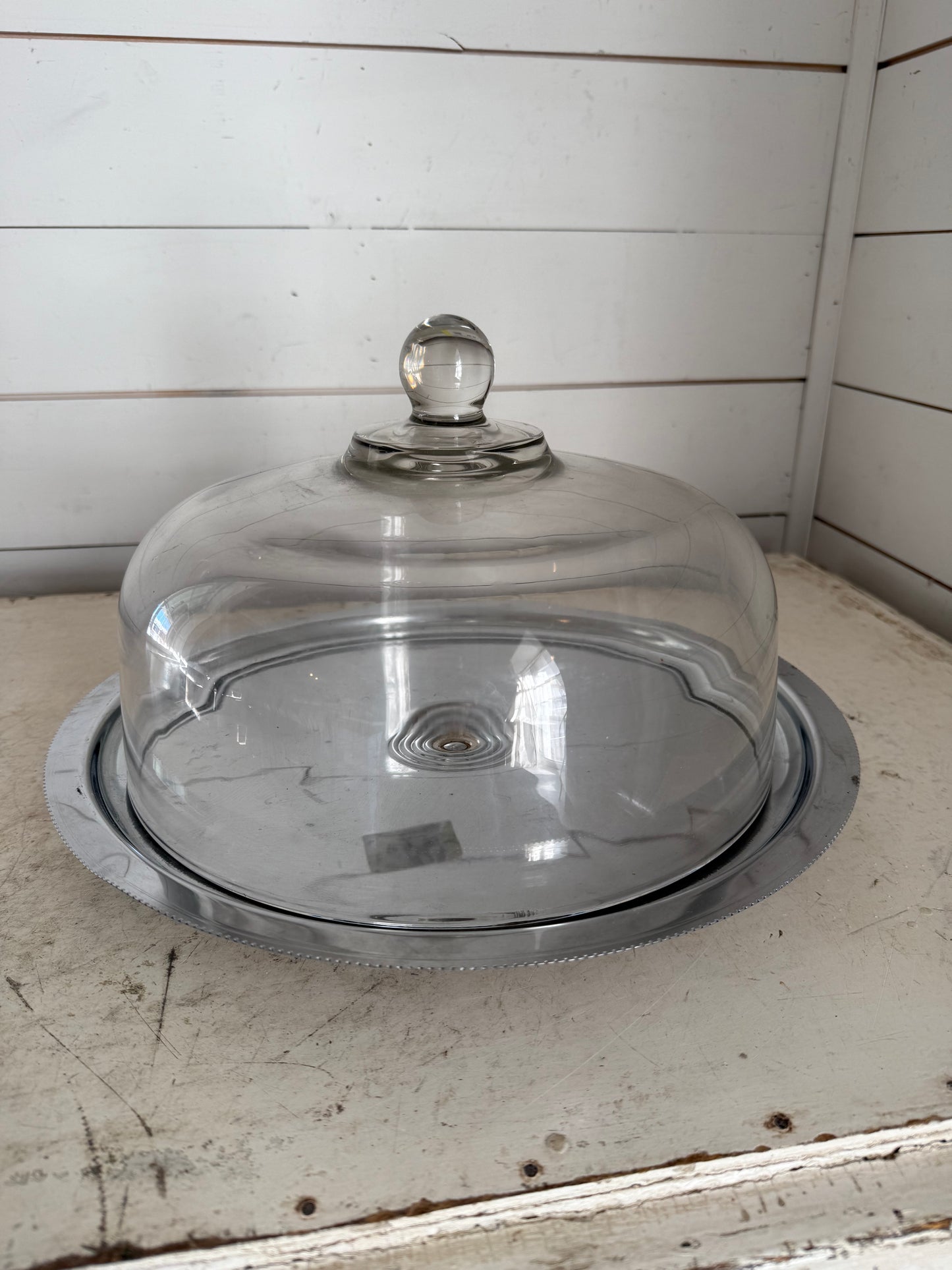 Cake Dome with stainless cake plate