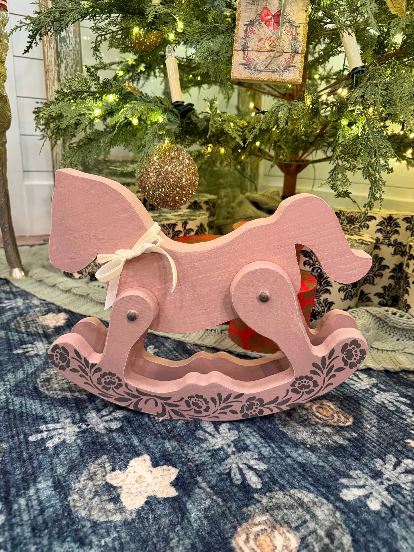 Hand Painted Rocking horse 12”