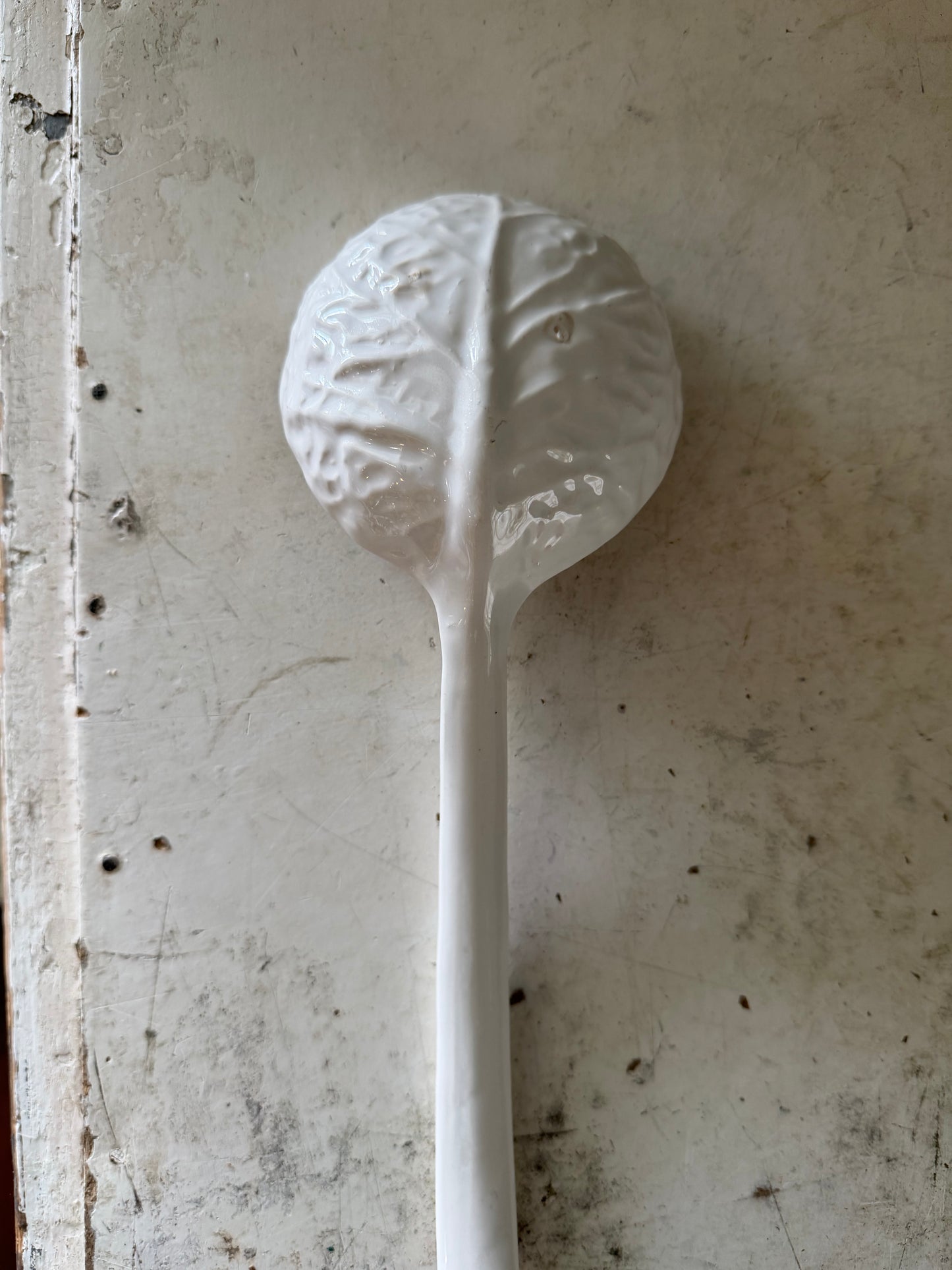 White Ceramic Cabbage Spoon/Ladle