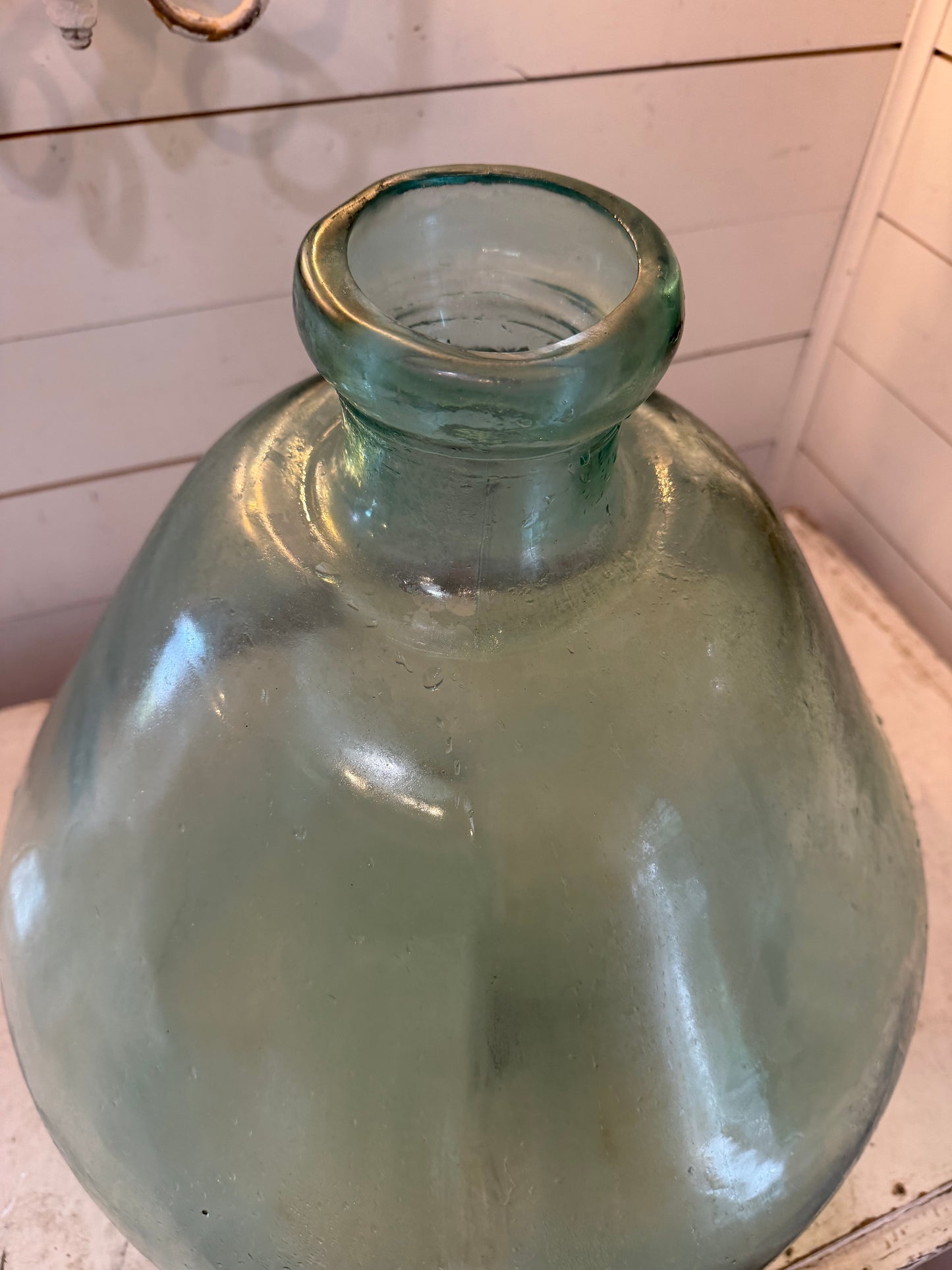Round Blown Glass Vase with Seam