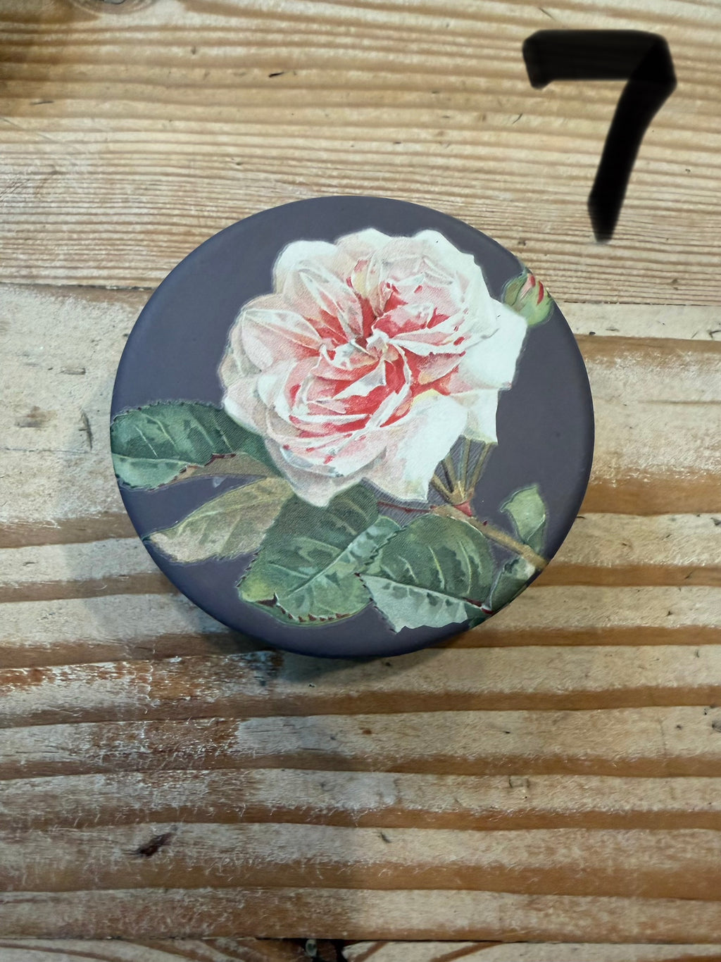 3” ceramic Trinket Dishes with IOD Floral Transfers - Sold Individually