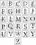 Floral Monogram Alphabet | JRV Stencils