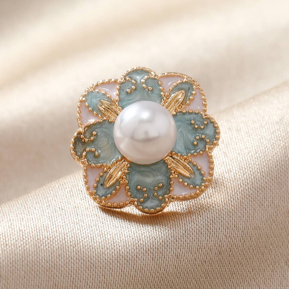 Elegant Small Flower Enamel Lapel Pin Badge