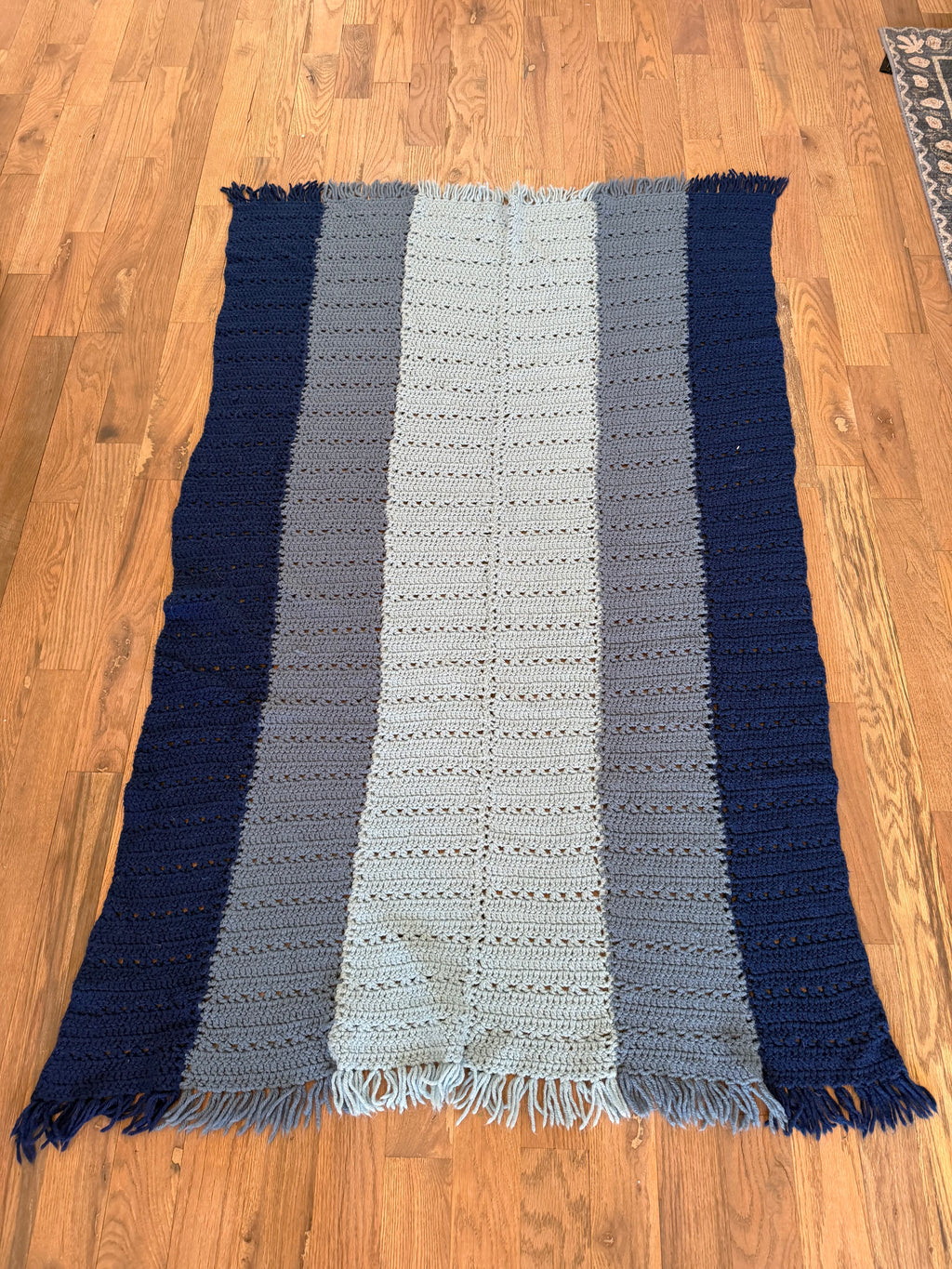 Blue gray Afghan