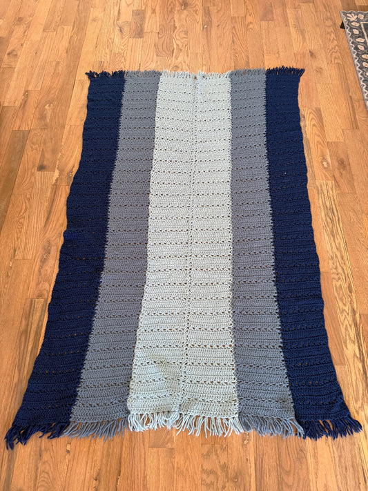 Blue gray Afghan
