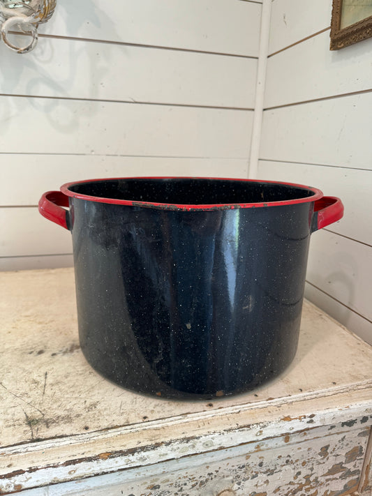 1940’s Enamel Pot with Red handles