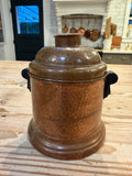 Hammered Copper Tin Lined Humidor w/ Bakelite Handles by Revere