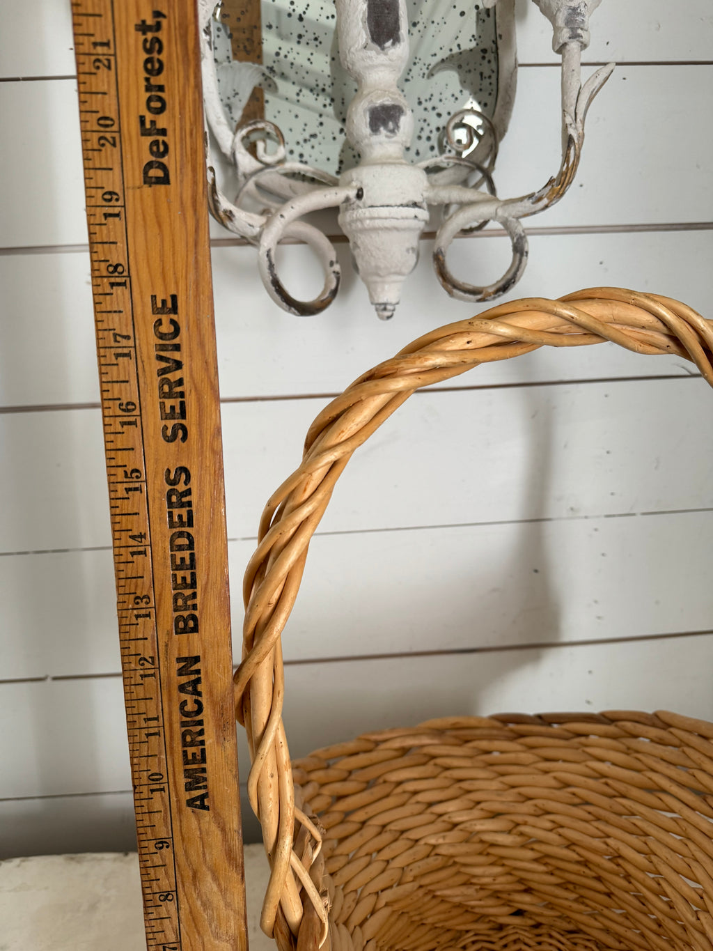 Oval Wicker Carrying Basket With Tall Handle