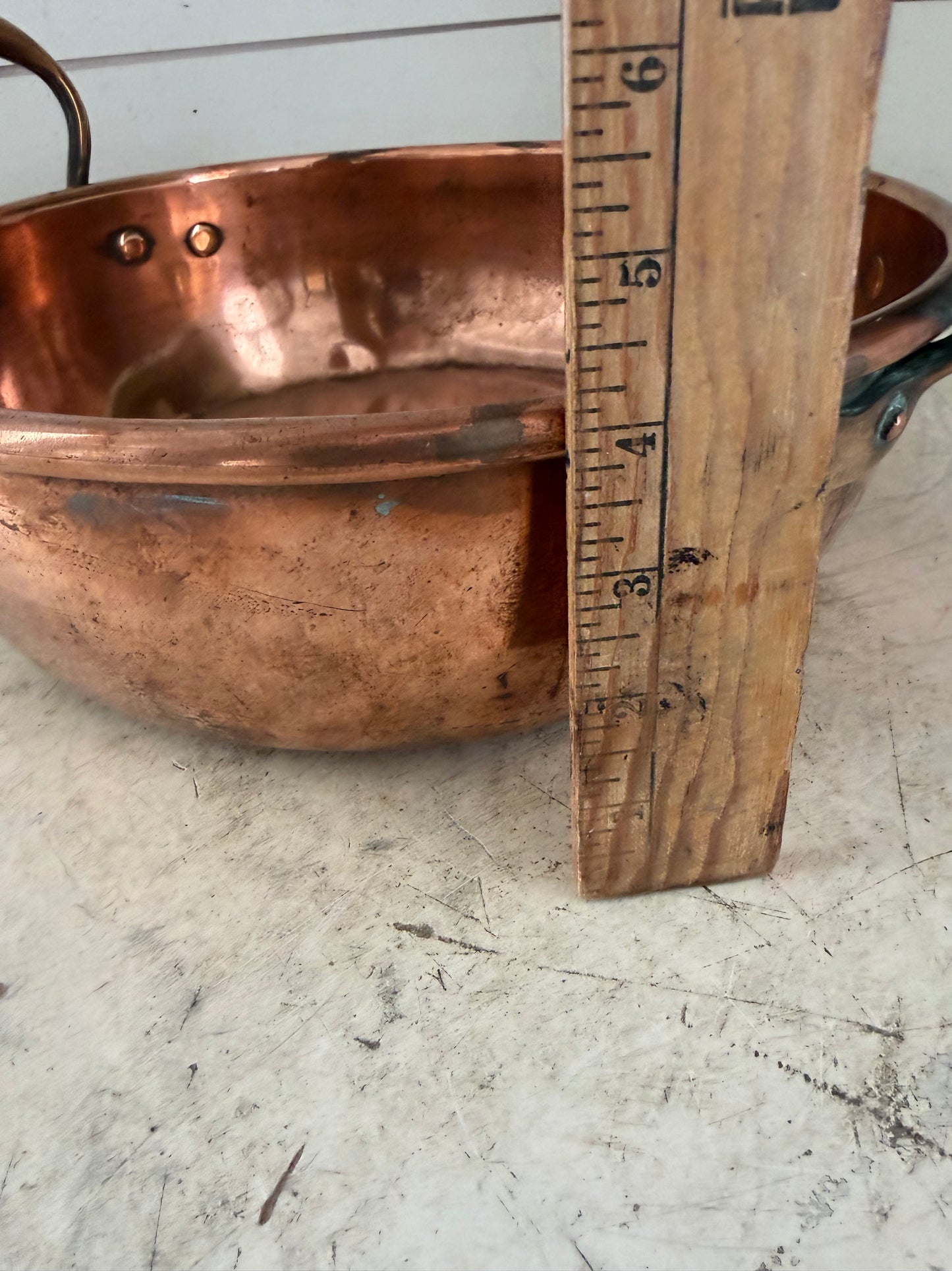 Large Antique George III Copper Pan, 1800s