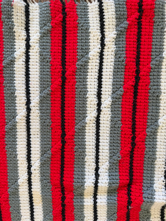 Red & gray Afghan