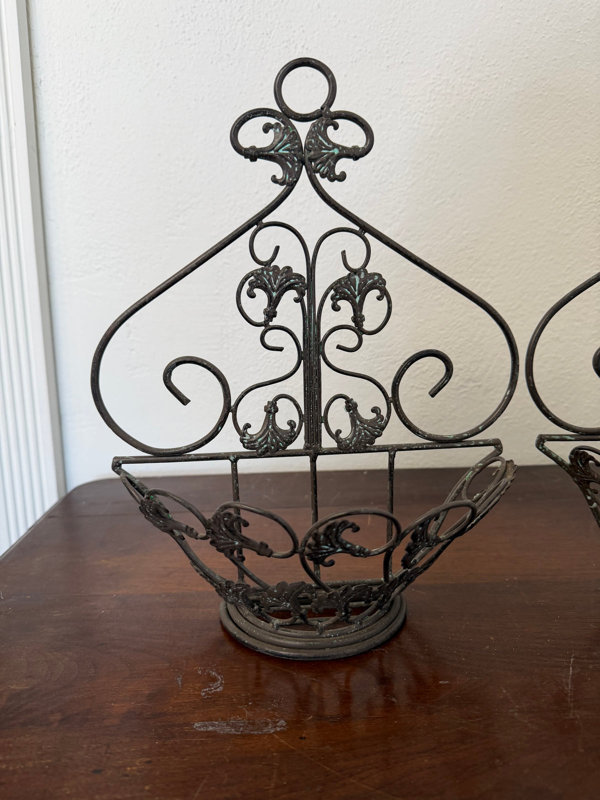 Ornate black metal Wall Sconce - Sold Individually