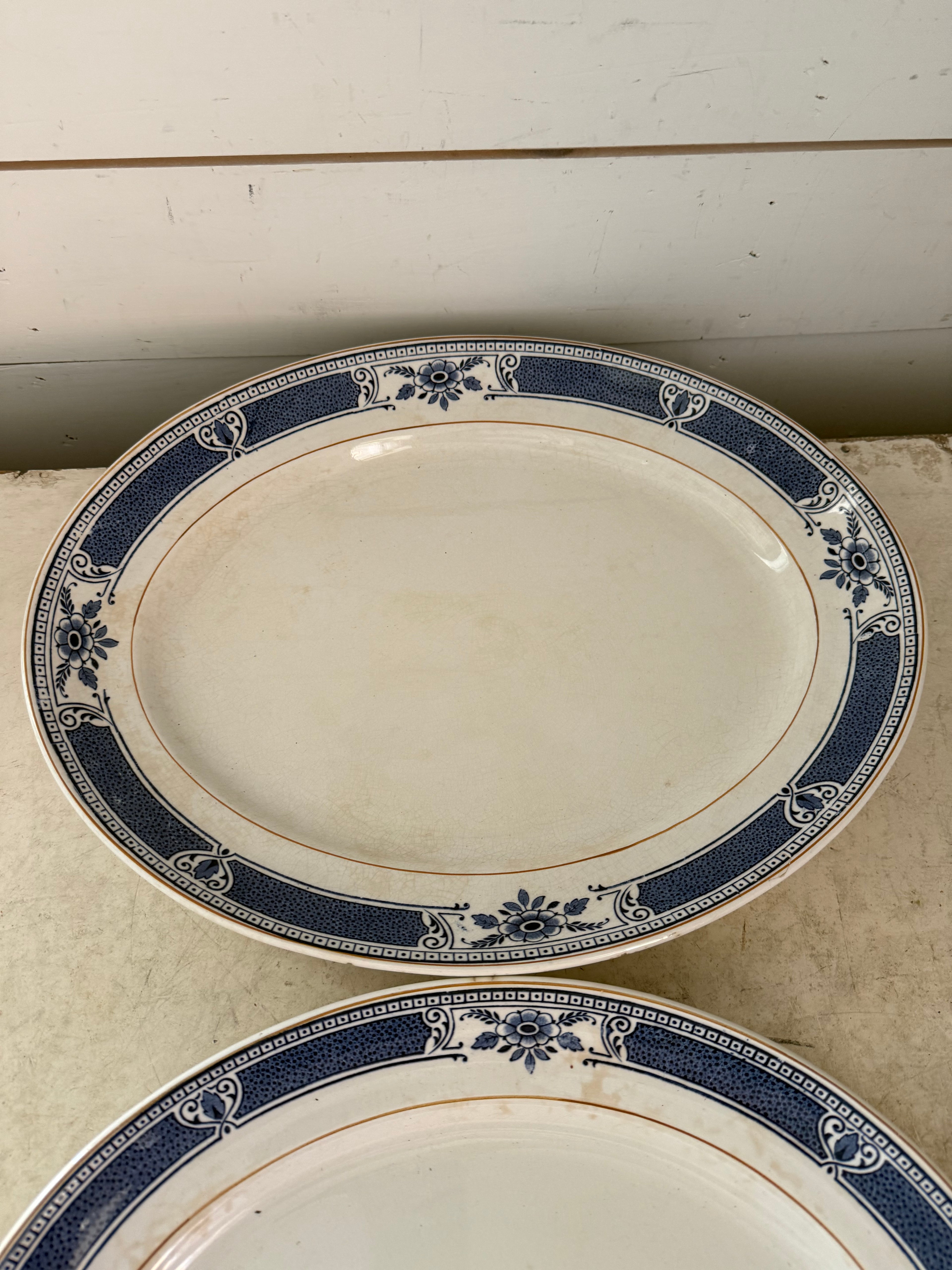 Set of Antique Bristol Ironstone Platters