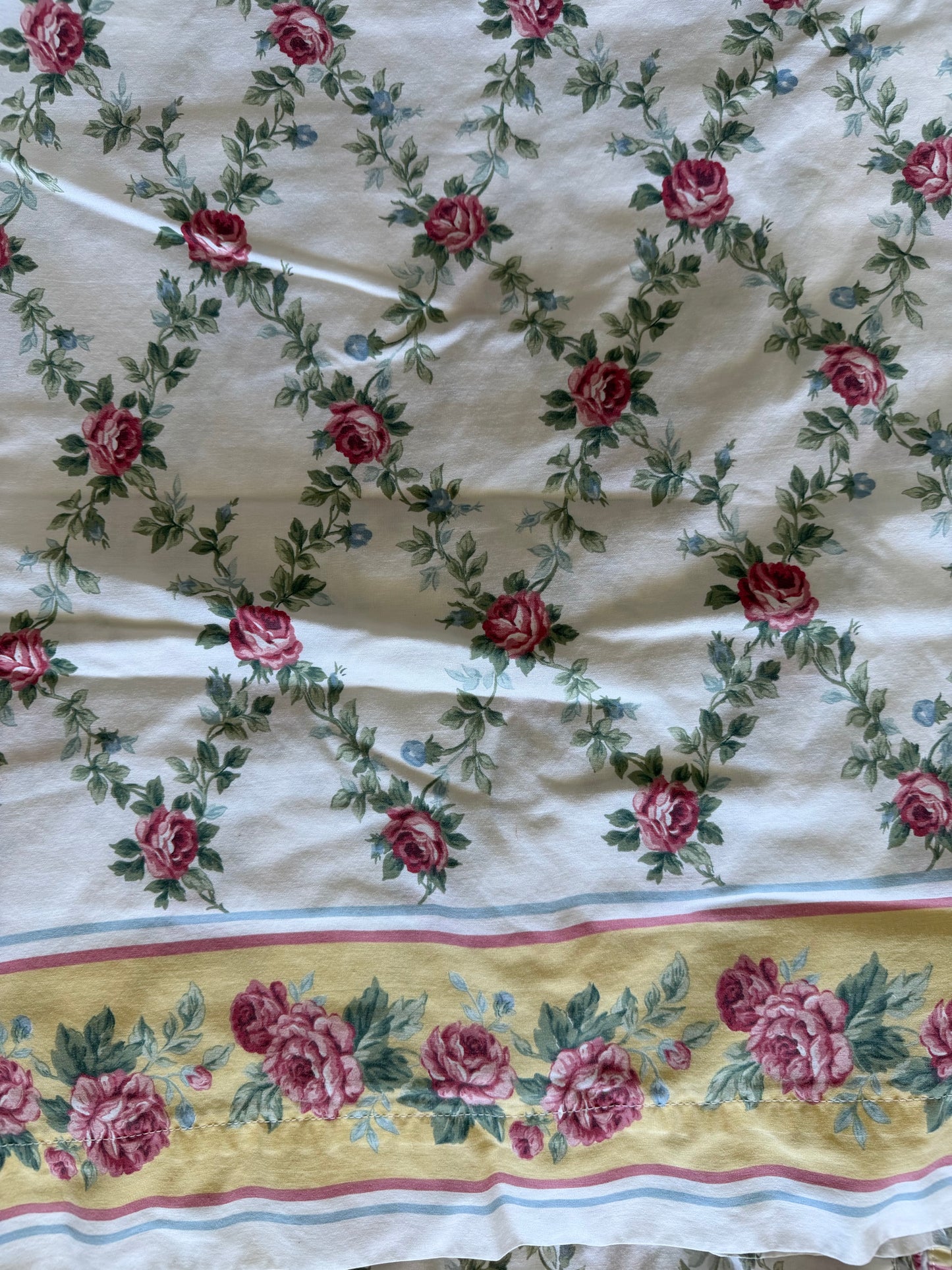 When floral flat sheet percale