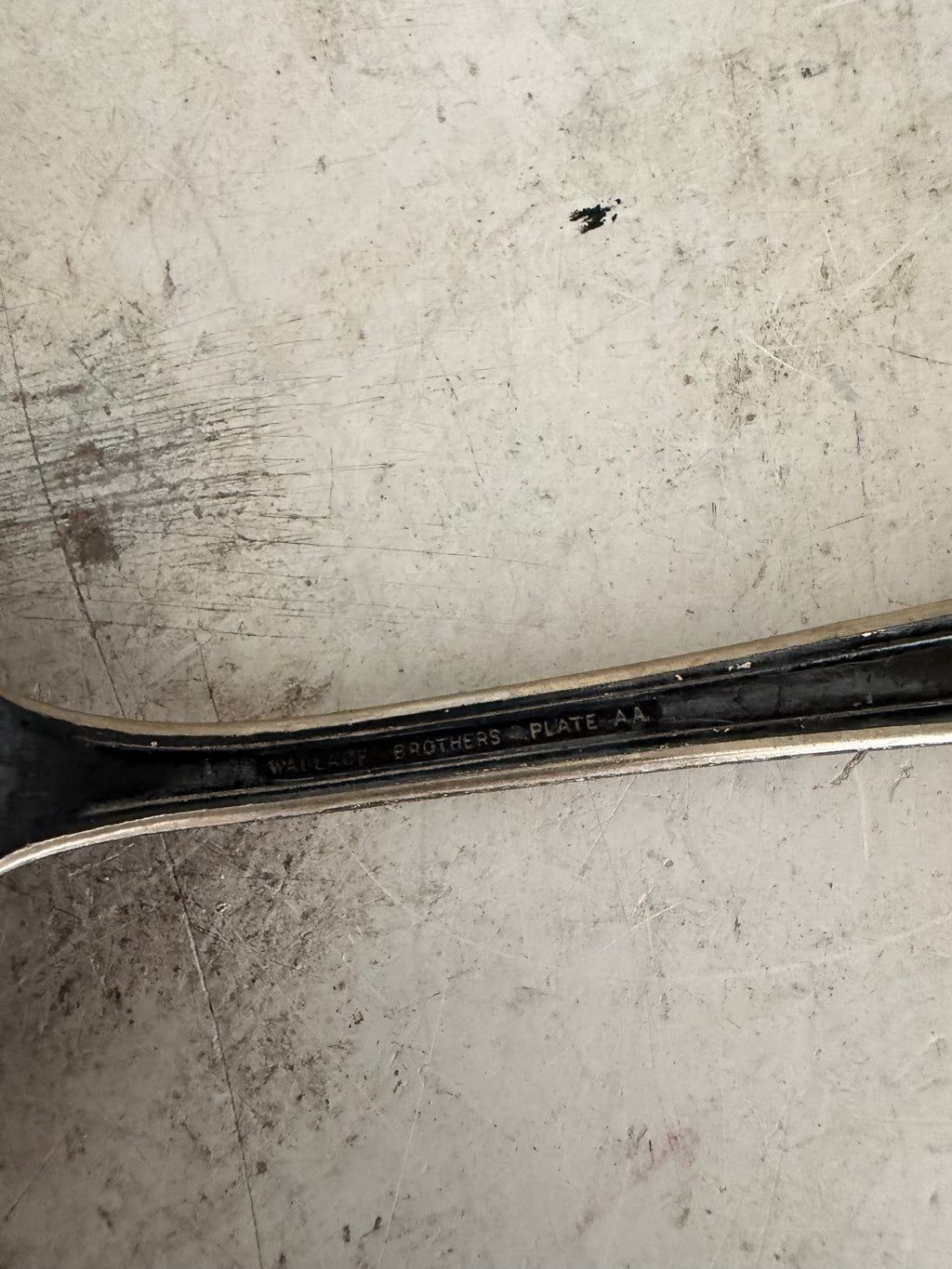 Art Deco Style vintage silver plated serving spoon