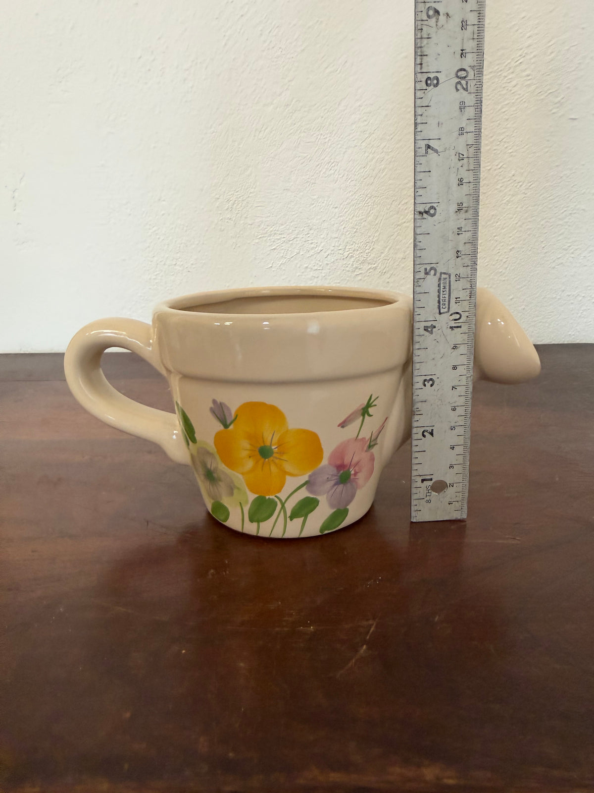 Ceramic Pansy Watering Can