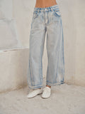 CURVE SIDESEAM TWO WAY DETAIL VINTAGE WASHED JEANS