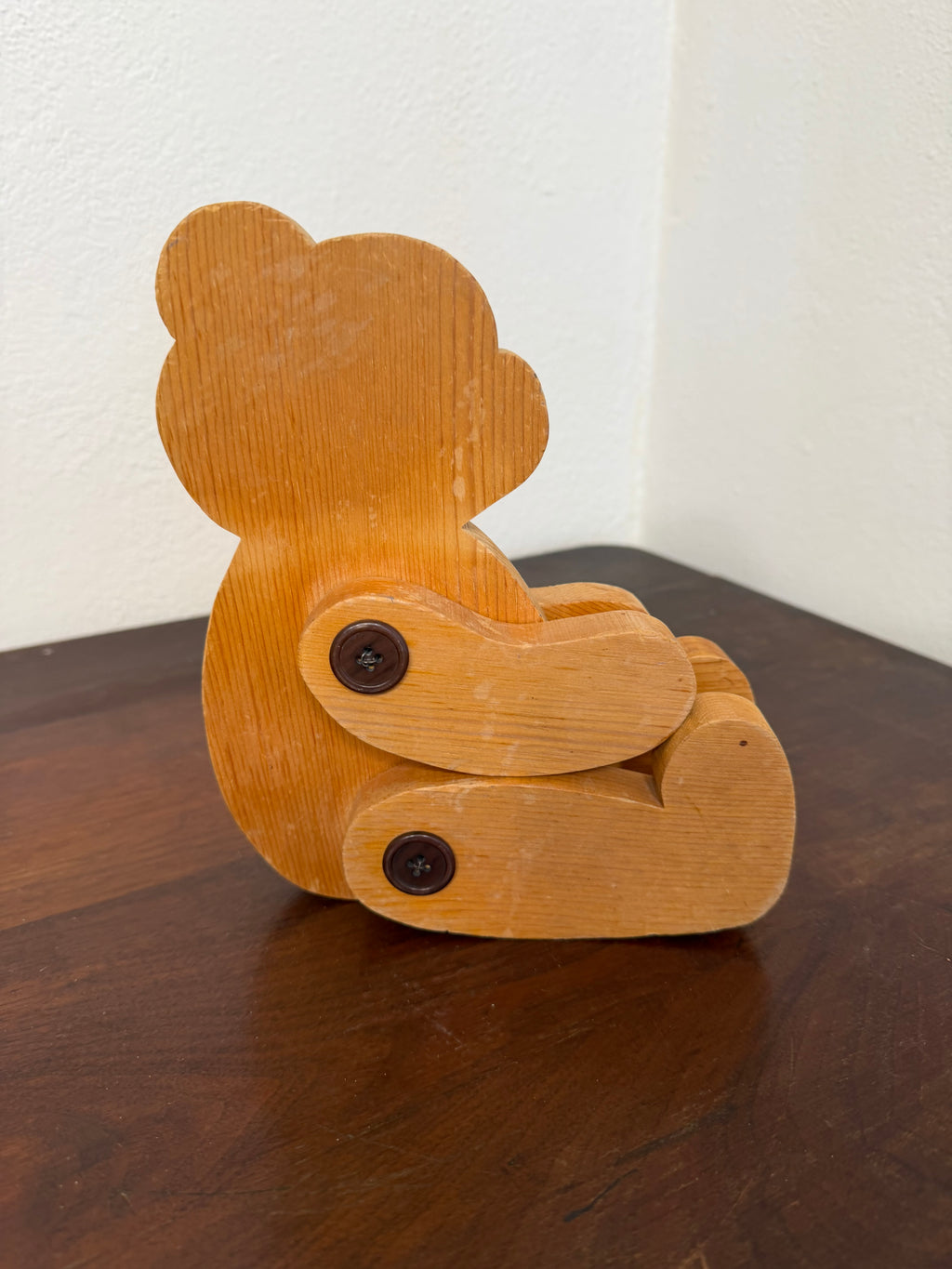 Vintage Hand Made Wood Bear