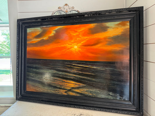 Original Sunset Art canvas is 24x36” Signed