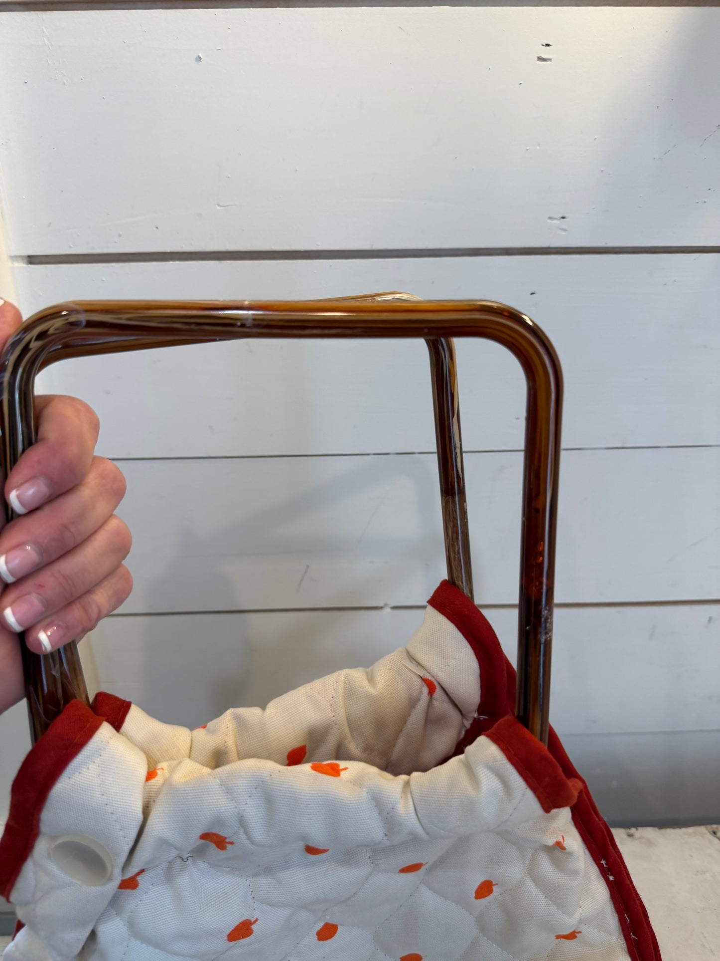 1978 Garfield the Cat fabric placemat bag with Bakelite handles