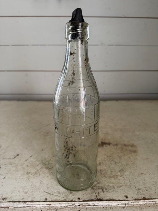 R. White Clear Glass Bottle