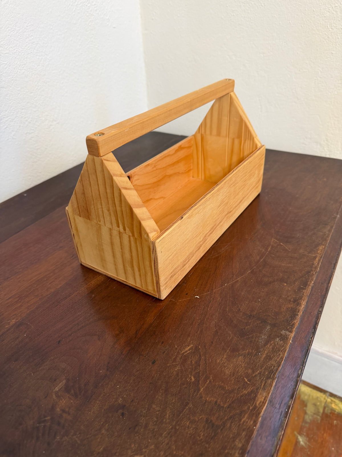 Small Handmade Wood Tote - Will get makeover