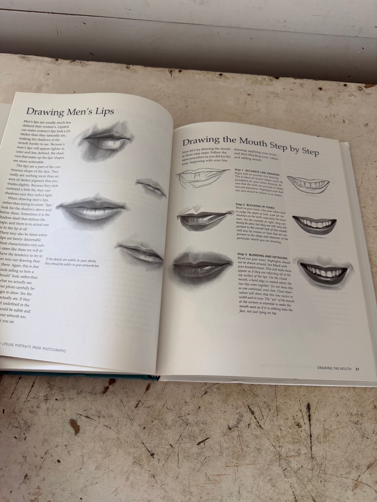 How to Draw Lifelike Portraits from Photographs hardcover book by Lee Hammond