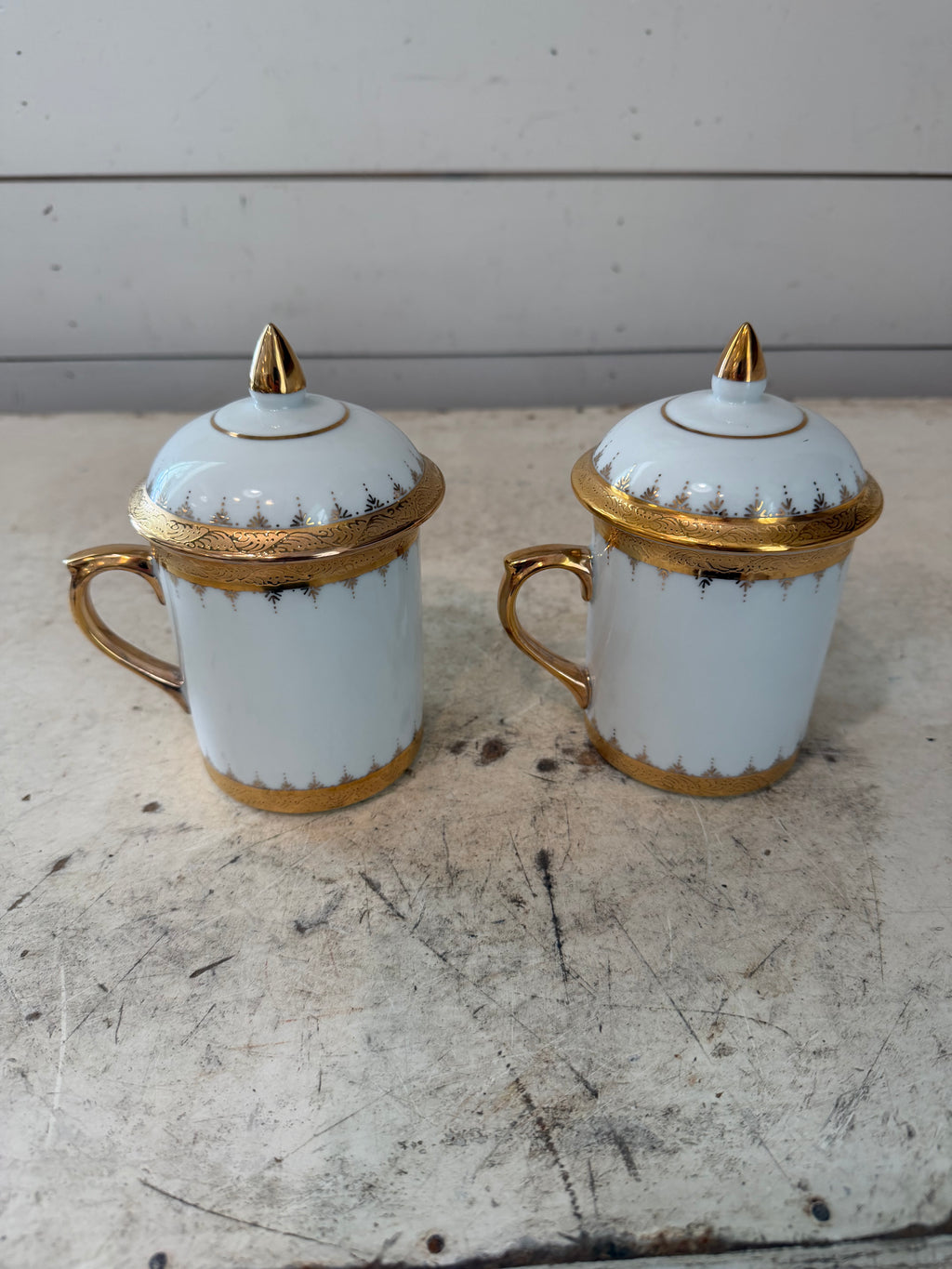 Mug Benjarong - Plain Gold , Thai Handcraft, MS Benjarong sold individually