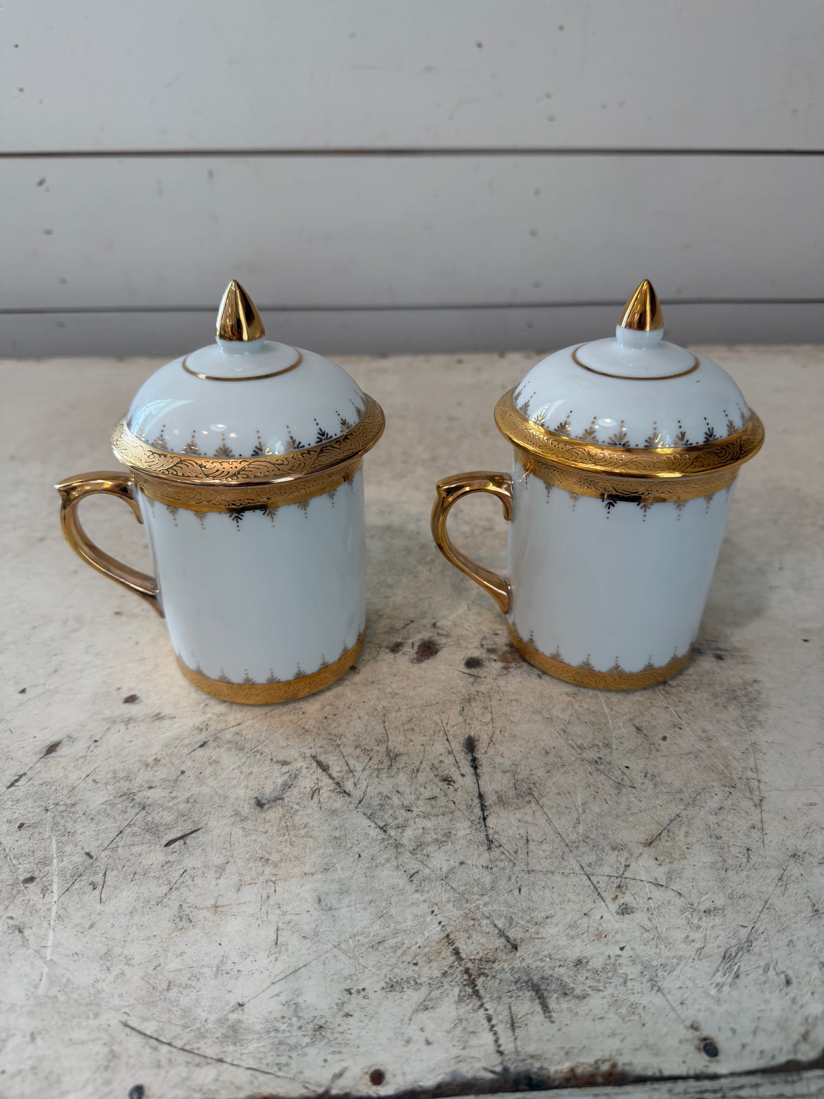 Mug Benjarong - Plain Gold , Thai Handcraft, MS Benjarong sold individually